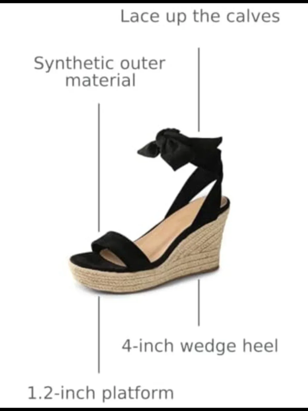 N/A espadrille wedge